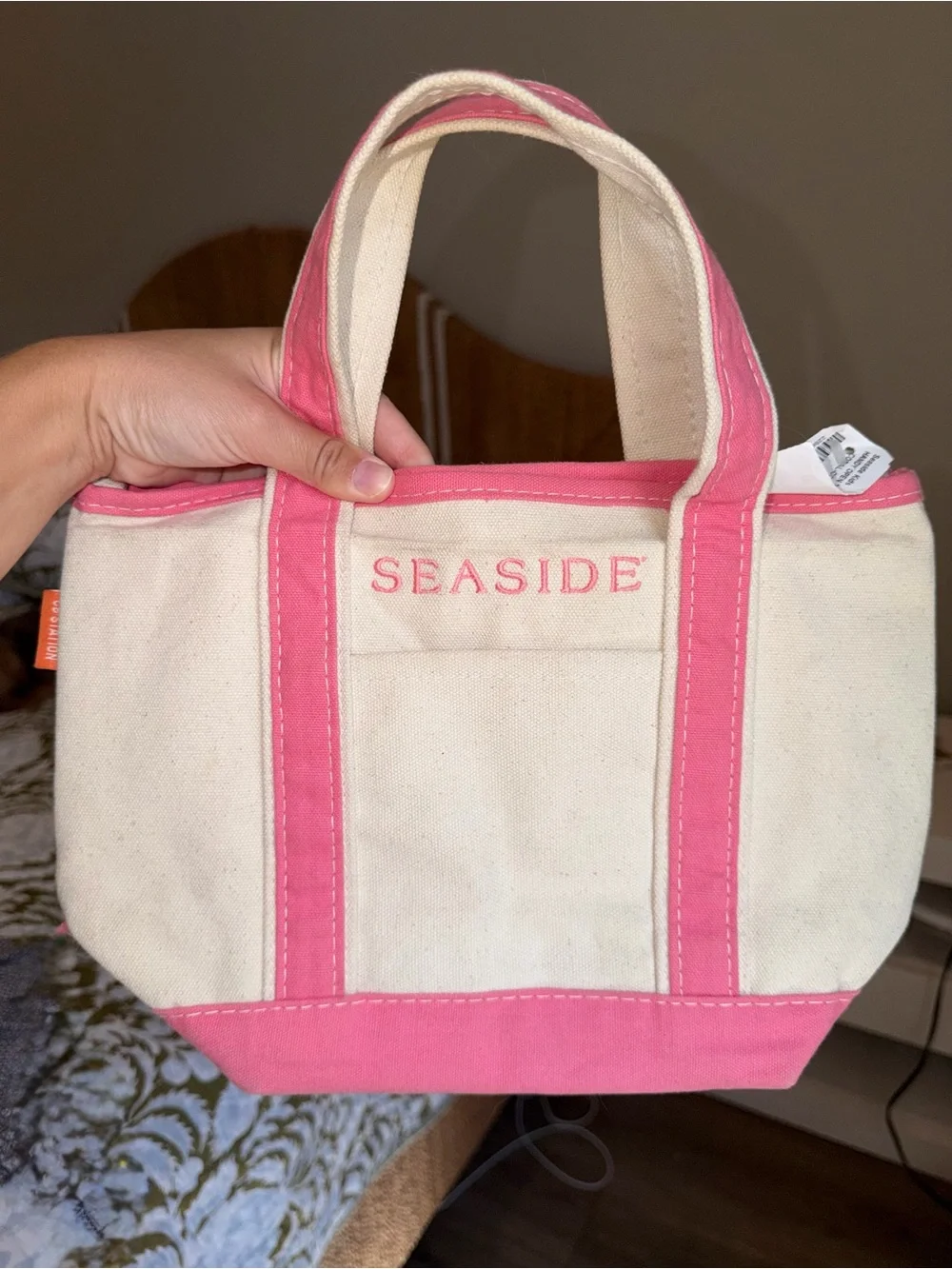 Seaside Canvas Mini Tote Bag
